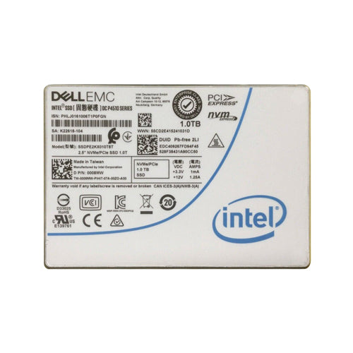 0008MW Dell 1TB Triple-Level Cell PCI Express NVMe 3.0 x4 2.5-Inch Solid State Drive