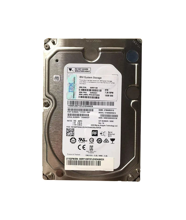 6TB 7200RPM SAS 12Gb/s Nearline 3.5-inch Hard Drive