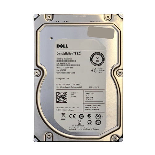 01D9NN Dell 2TB 7200RPM SAS 6Gb/s Hot-Pluggable (512n) 3.5-Inch Hard Drive with Tray for PowerEdge Server & PowerVault Storage Array