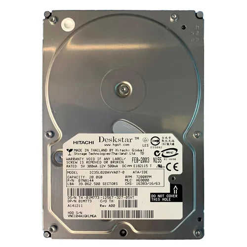 01M773 Dell 20GB 7200RPM ATA-100 2MB Cache 3.5-Inch Hard Drive