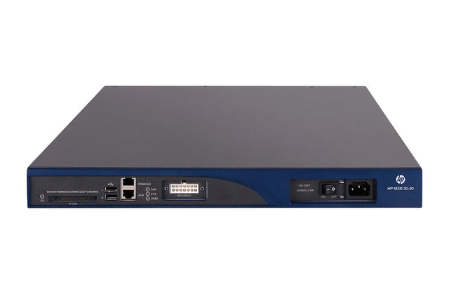 JF284AR#0D1 - HP MSR30-20 2 x Ports 1000Base-T RJ-45 Rack-mountable Gigabit Ethernet Multi Service Router
