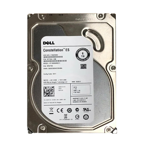 02T51W Dell 1TB 7200RPM SATA 6Gb/s Hot-Pluggable 3.5-Inch Hard Drive with Tray for PowerEdge Server & PowerVault Storage Array
