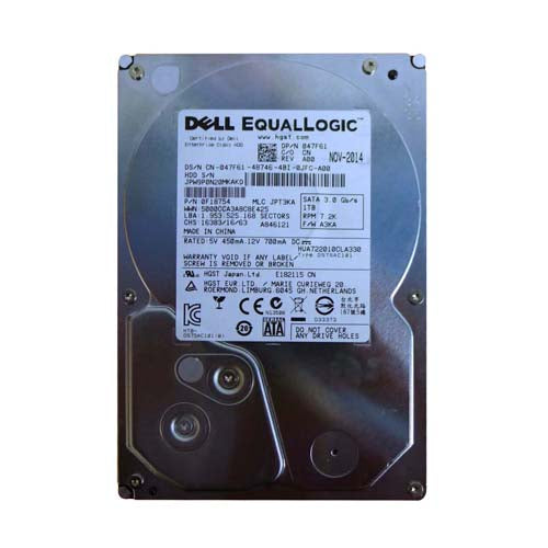 047F61 Dell 1TB 7200RPM SATA 3Gb/s Hot-Pluggable 3.5-Inch Hard Drive with Tray for EqualLogic Storage Array