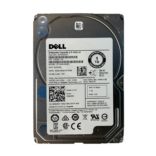 056M6W Dell 1TB 7200RPM SAS 12Gb/s Hot-Pluggable 2.5-Inch Nearline Hard Drive with Tray for PowerEdge Server & PowerVault Storage Array