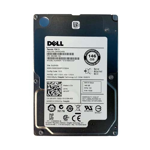 061XPF Dell 146GB 15000RPM SAS 6Gb/s Hot-Pluggable 64MB Cache 2.5-Inch Hard Drive for PowerEdge Servers