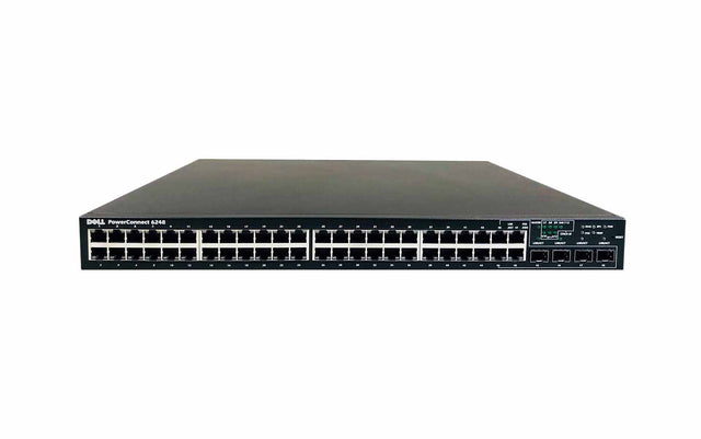 09CJNC - Dell PowerConnect 6200 6248 48 x Ports 10/100/1000Base-T + 4 x Combo SFP Ports Layer 3 Managed 1U Rack-Mountable Gigabit Ethernet Network Switch