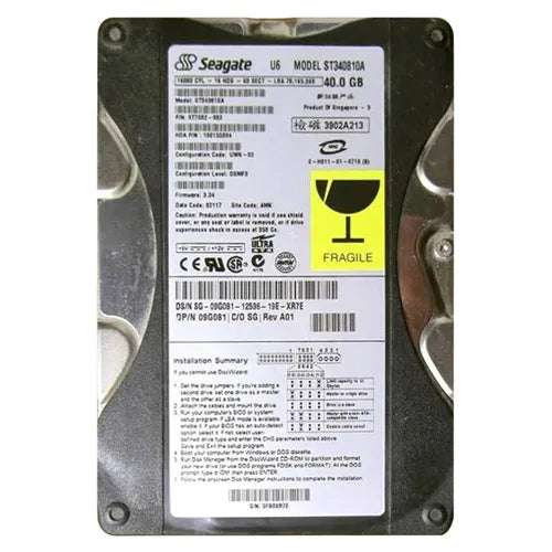 09G081 Dell 40GB 5400RPM ATA-100 2MB Cache 3.5-Inch Hard Drive