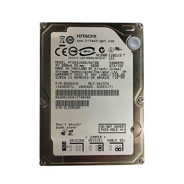 Travelstar 5K160 Series 60GB 5400RPM IDE Ultra ATA/100 ATA-6 8MB Cache 2.5-Inch Hard Drive