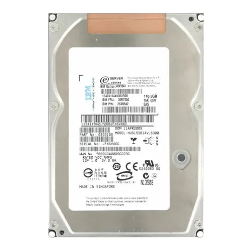 0B22155 Hitachi Ultrastar 15K300 147GB 15000RPM SAS 3Gb/s 16MB Cache 3.5-Inch Hard Drive