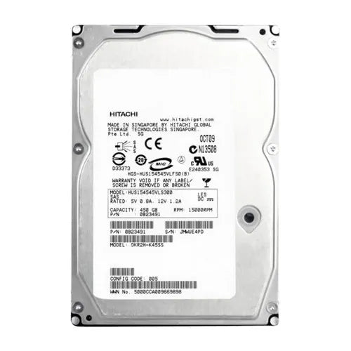 0B23491 Hitachi Ultrastar 15K450 Series 450GB 15000RPM SAS 3Gb/s 16MB Cache 3.5-Inch Hard Drive