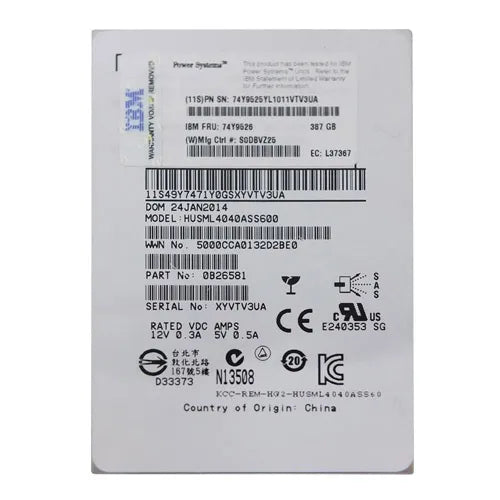 0B26581 HGST Ultrastar SSD400M Series 400GB Multi-Level Cell SAS 6Gb/s 2.5-inch Solid State Drive