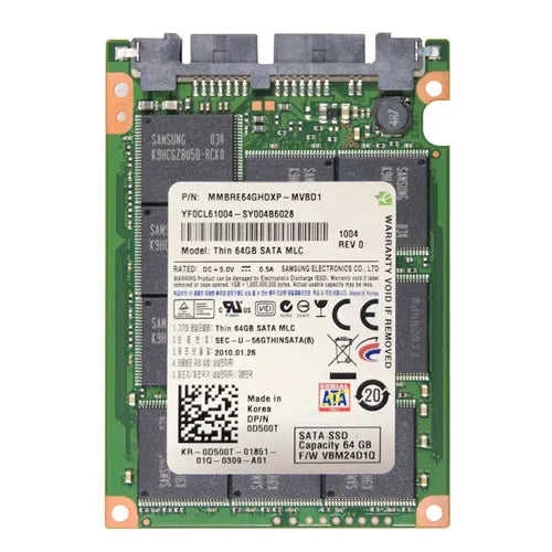 0D500T Dell 64GB Multi-Level Cell SATA 3Gb/s mSATA 1.8-Inch Solid State Drive