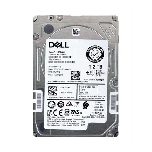 0DMP3R Dell 1.2TB 10000RPM SAS 12Gb/s Hot-Pluggable (SED) 2.5-Inch Hard Drive with Tray for PowerEdge Server & PowerVault Storage Array