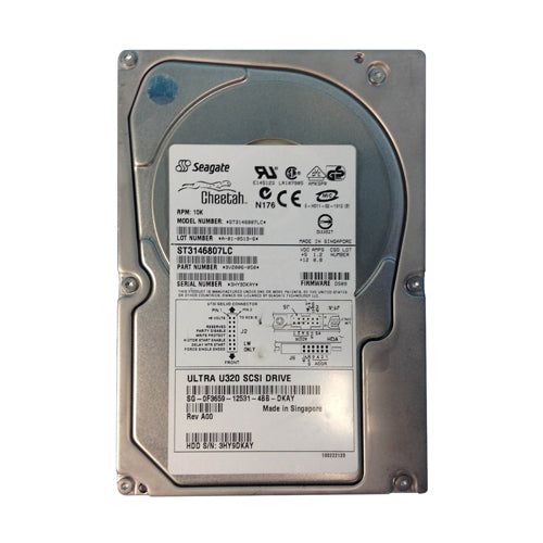 0F3659 Dell 146GB 10000RPM Ultra320 SCSI Hot-Pluggable 8MB Cache 3.5-Inch Hard Drive for PowerEdge Servers