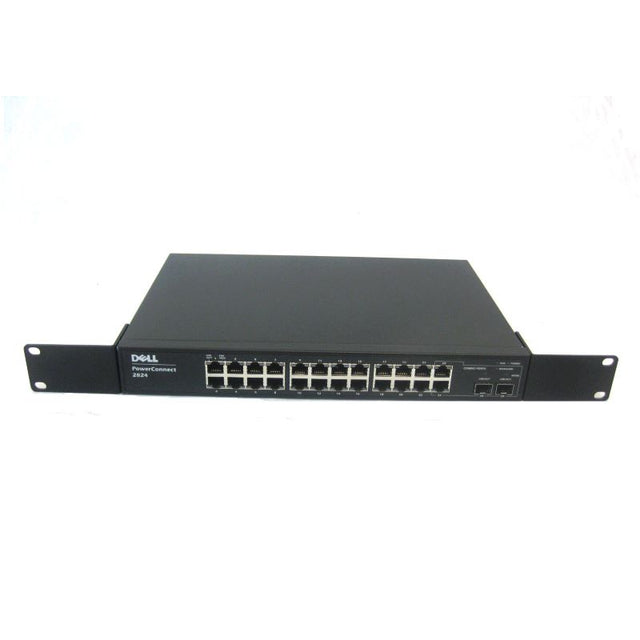 0F491K - Dell PowerConnect 2824 24-Ports 10/100/1000Base-T + 2 x SFP Expansion Slot Rack-mountable 1U Layer 3 Managed Gigabit Ethernet Switch