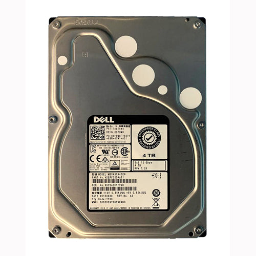 0F9W8 Dell 4TB 7200RPM SAS 6Gb/s 3.5-Inch Hard Drive for PowerEdge / PowerVault Servers