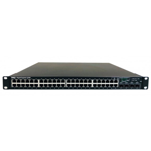 0G1306 - Dell PowerConnect 6200 Series 6248 48 x Ports 10/100/1000Base-T + 4 x Shared SFP Ports Layer3 Managed 1U Rack-mountable Gigabit Ethernet Network Switch