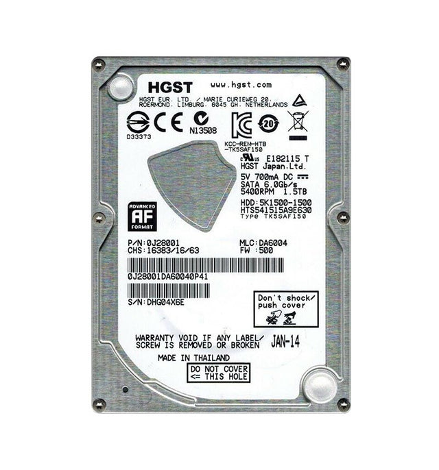 1.5TB 5400RPM SATA 6Gb/s 32MB Cache 3.5-Inch Hard Drive