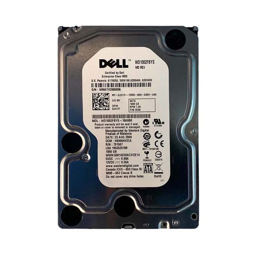 0J317F Dell 1TB 7200RPM SATA 3Gb/s 32MB Cache 3.5-Inch Hard Drive for PowerEdge Servers