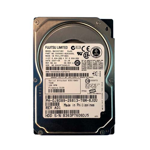 0J8089 Dell 73GB 10000RPM SAS 3Gb/s 16MB Cache 2.5-Inch Hard Drive with Tray