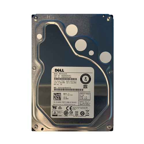 0JWVN Dell 2TB 7200RPM SATA 6Gb/s 128MB Cache 3.5-Inch Hard drive