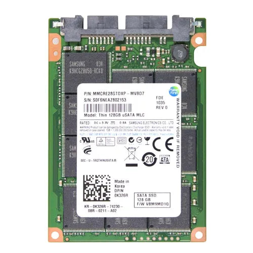 0K326R Dell 128GB Multi-Level Cell SATA 3Gb/s mSATA 1.8-Inch Solid State Drive