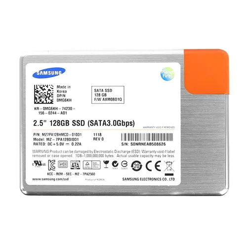 0MG6KH Dell 128GB Multi-Level Cell SATA 3Gb/s Hot-Swappable 2.5-Inch Solid State Drive