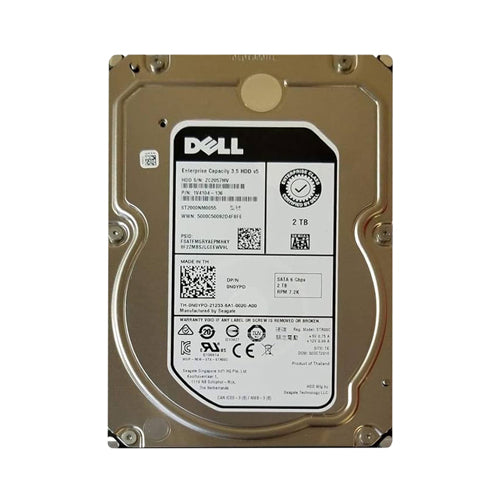 0N0YPD Dell 2TB 7200RPM SATA 6Gb/s Hot-Pluggable 128MB Cache (512n) 3.5-Inch Hard Drive with Tray for PowerEdge Server & PowerVault Storage Array