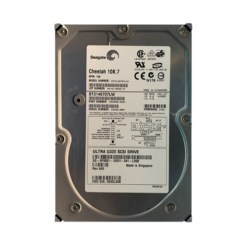 0P9551 Dell 146GB 10000RPM Ultra320 SCSI 68-Pin 3.5-Inch Hard Drive