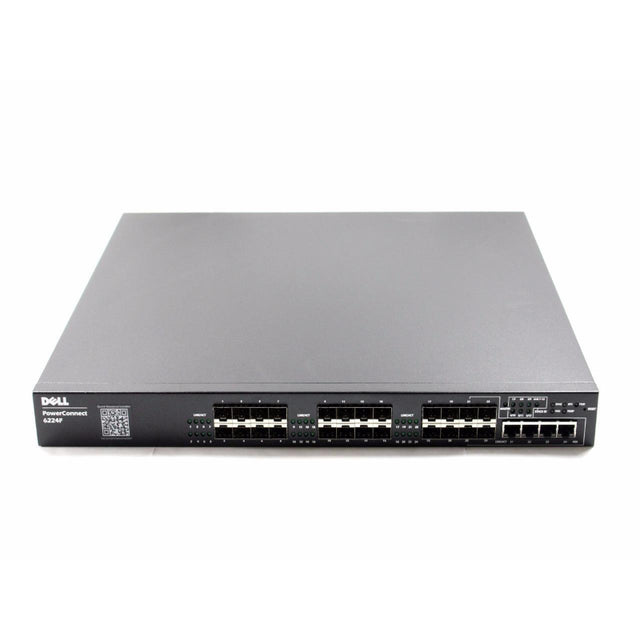 0RR224 - Dell PowerConnect 6224F 24 x Port 10/100/1000 + 4 x SFP combo Ports Layer 3 Managed 1U Rack-mountable Gigabit Ethernet Network Switch