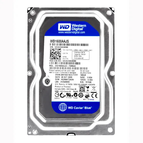 0U717D Dell 160GB 7200RPM SATA 3Gb/s 8MB Cache 3.5-Inch Hard Drive