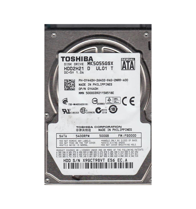 500GB 5400RPM SATA 3Gb/s 8MB Cache 2.5-Inch Hard Drive