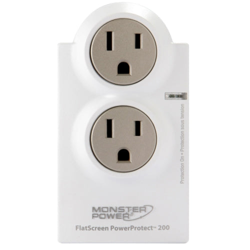 120241 Monster Cable PowerProtect 200 FS MP AVFL200 EF FlatScreen 2-Outlets Surge Suppressor Receptacles: 2 1110J