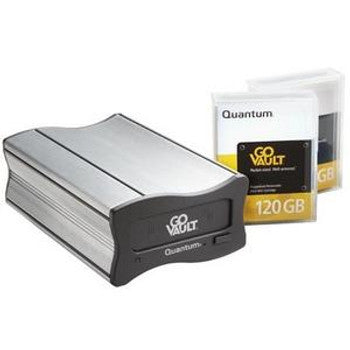 Quantum - QR1202-B5-S2D04 - GoVault Data Protection Solution 800 SATA External Dock with Two Removable 40GB Storage Cartridge