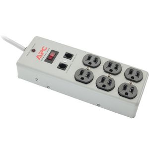 P6TM10 APC SurgeArrest Essential 6 Outlets Surge Suppressor Receptacles: 6 x NEMA 5-15R 540J (Refurbished)