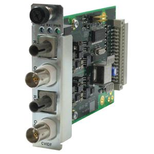 CVIDF2012-155 Transition 2x Coax BNC to 2 x 1310 NM Single-Mode ST 10 Kilometer/6.2 Miles Normal Mode 20 Kilometer/12.4 Miles Extended Mode for Analog CCTV Video Point System Slide-In-Module Media Converter
