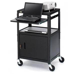 CA2642NS-M4 Bretford Manufacturing Adj Cab Cart 26-42in W/ Nb Shelf Electric (Refurbished)