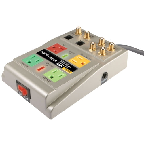 121522 Monster Cable Flatscreen Pwrcntr 4 Outlet 3 Coax 1 Phone