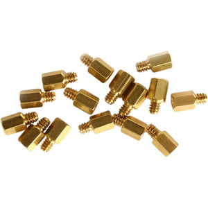15SCREWNUTM StarTech Replacement PC Mounting 6-32 to M3 Metal Jack Screw Standoff 15 Pack