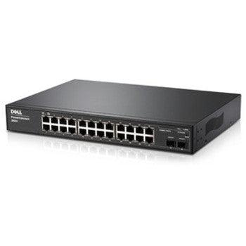 Dell - 552311118 - PowerConnect 2824 Ethernet Switch - 24 Ports - Manageable - Gigabit Ethernet - 10/100/1000Base-T - 2 Layer Supported - 1U High - (Refur