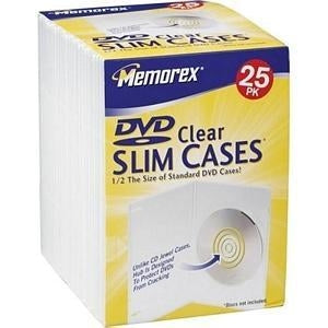 32021985 Imation Memorex DVD Clear Slim Case (25-Pack)