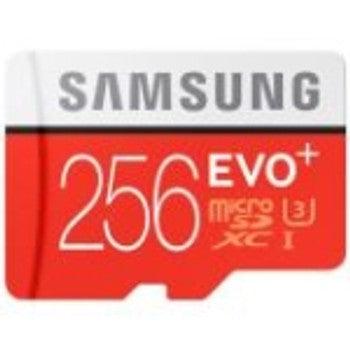 Samsung - MB-MC256DA/AM - EVO+ 256GB microSDXC Class 10/UHS-I (U3) 95 MB/s Read 90 MB/s Write Flash Memory Card