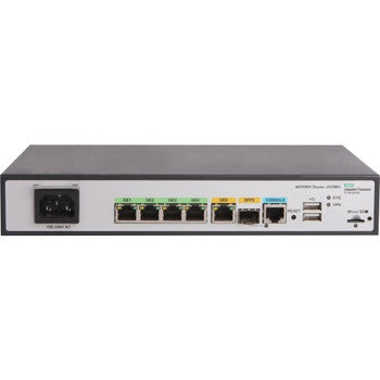 HP - JH296A - MSR954 1GbE SFP 2GbE-WAN 4GbE-LAN CWv7 Router 5 Ports Management Port 1 Slots Gigabit Ethernet Desktop