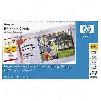 HP - Q7892A - Premium Photo Cards 4-inch x 8-inch 240g/m 64lb Glossy 1 Pack White