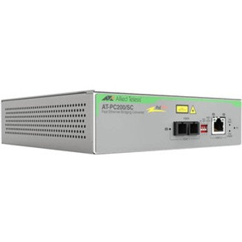 Allied Telesis - AT-PC200/SC-960 - PoE+ to Fiber Switching Network RJ-45 1x PoE+ RJ-45 Ports 1x SC Ports Multi-mode Fast Ethernet Gigabit Ethernet 10/100/