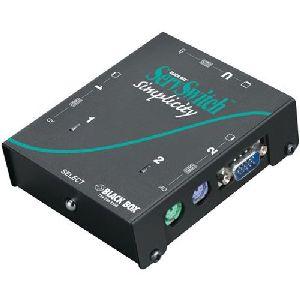 SW613A Black Box ServSwitch Simplicity 2-Port KVM Switch 2 x 1 2 x mini-DIN (PS/2) Keyboard, 2 x mini-DIN (PS/2) Mouse, 2 x HD-15 Video Desktop, Wall-mountable (Refurbished)