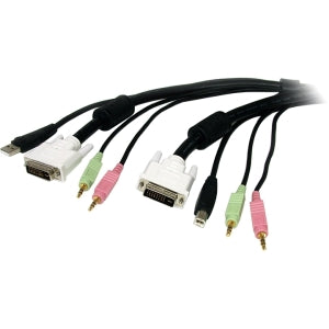 USBDVI4N1A15 StarTech 15ft 4-in-1 Usb Dvi Audio And Mic Kvm Switch Cable