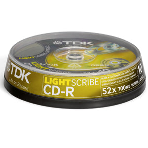 CD-R80LSCB30 TDK 700MB 52x CD-R Optocal Media (30-Pack)