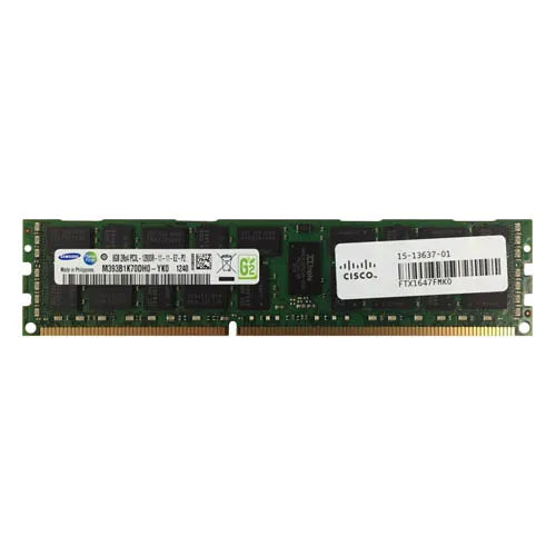 15-13637-01 Cisco 8GB DDR3-1600MHz PC3-12800 ECC Registered RDIMM CL11 2Rx4 1.35V 240-Pin Memory Module