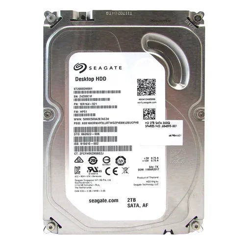 1ER164-021 Seagate BarraCuda 2TB 7200RPM SATA 6Gb/s NCQ 64MB Cache (RoHS) 3.5-Inch Hard Drive